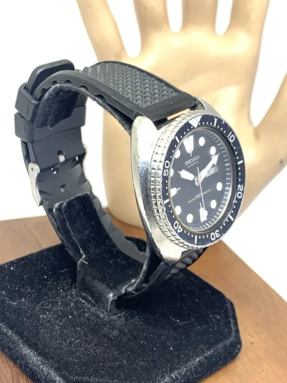 Seiko Men's Watch 6309-7049 Vintage Diver 1980'S Automatic Black Dial Day Date